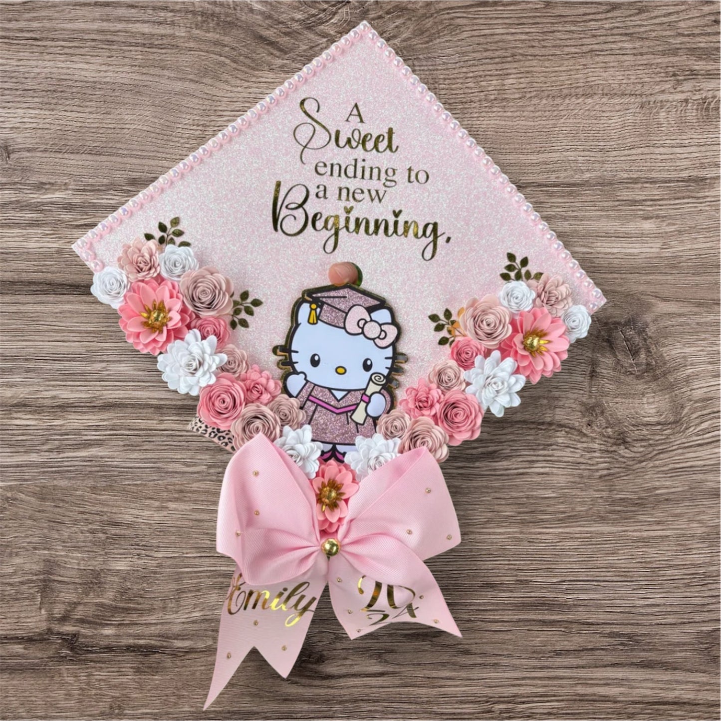 Grad Cap Topper Hello Kitty