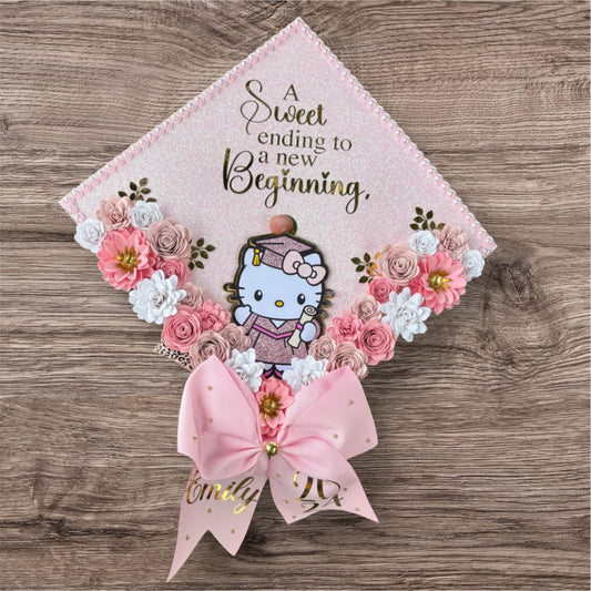 Grad Cap Topper Hello Kitty